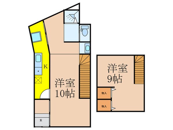 野中南1丁目ﾃﾗｽﾊｳｽの物件間取画像